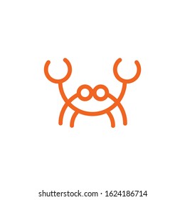 Red crab restaurant logo icon design vector illustration template