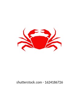 Red crab restaurant logo icon design vector illustration template