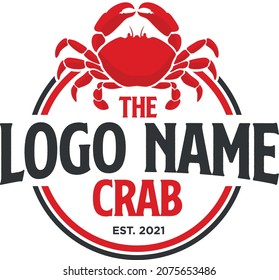 red crab resto label and logo
