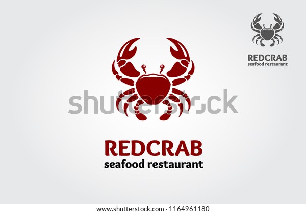 Red Crab Seafood Restaurant Logo Template Stock Vector Royalty