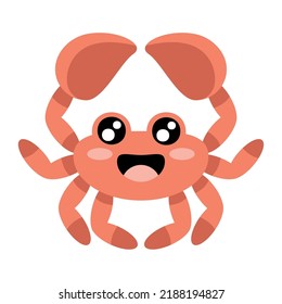 red crab sealife animal icon