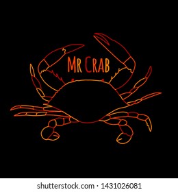 Red crab, sketch for your design