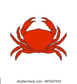 Red Crab. Vector Illustration