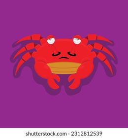 red crab vector illustration.suitable for symbol, icon, etc.