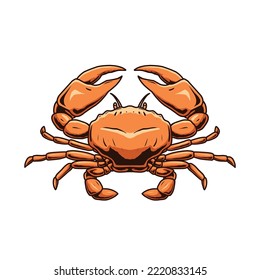 red crab vector on white background
