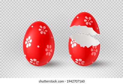 Broken Egg Vector Hd PNG Images, Chocolate Eggs Broken And Whole One,  Greeting, Shiny, Crack PNG Image For Free Download