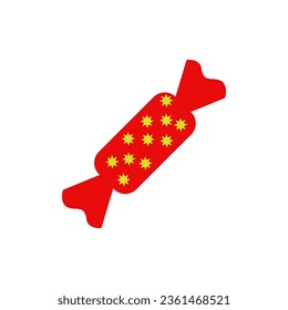 red cracker vector on a white background