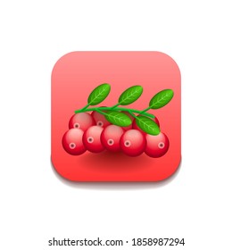 Red Cranberry Berry Food Logo Vector Symbol Icon Design Style