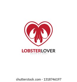 Red crawfish prawn shrimp lobster seafood isolated logo and design elements on white background