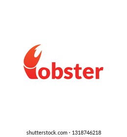 Red crawfish prawn shrimp lobster seafood isolated logo and design elements on white background