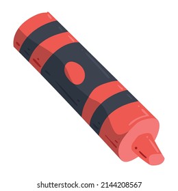 red crayon school supply icon