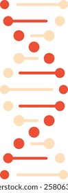 Red and cream dots are connecting with lines, creating a seamless pattern, ideal for backgrounds, textiles, and decorative designs, adding a touch of modern and playful aesthetic