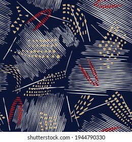 red and cream vector texture pattern on stripe navy background