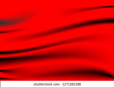 Red creases on the fabric, new ideas background Vector illustration.