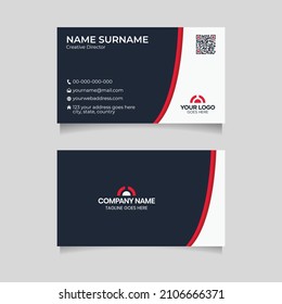 Red Creative Visiting Card Design Template