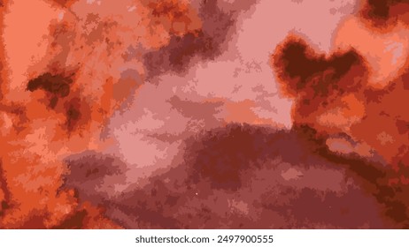 Red creative watercolor effects with translucent layers and imaginative abstract forms