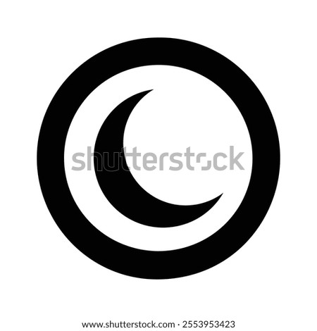 Red crescent vector isolated icon. Medicine health hospital of sign symbol vector abstract graphic design. Emergency medicine concept. First aid. Health care.