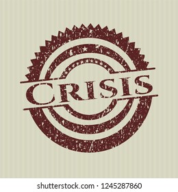 Red Crisis distress rubber grunge texture seal