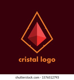 Red Cristal creative logo template