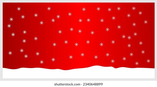 Red Cristmas Background with snow clipart