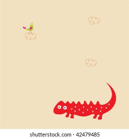 red crocodile card