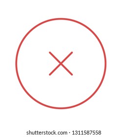 Red cross check mark icon