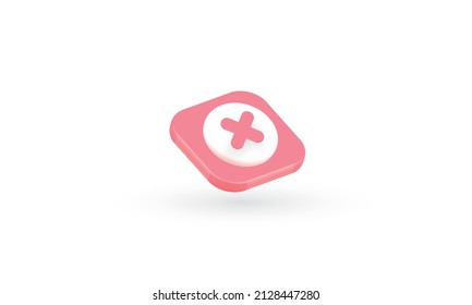 Red cross check mark sign, Social media