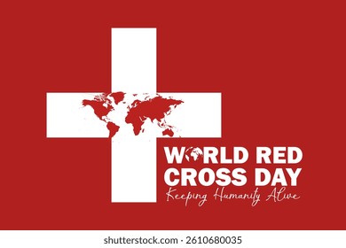 Red cross day. World red cross day concept vector illustration, 8th may red cross health concept with vector elements