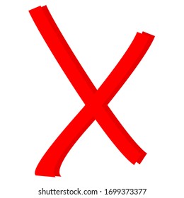 red cross design. Buttons to choose, decision, web. Error symbol, tick, wrong and stop, failed.