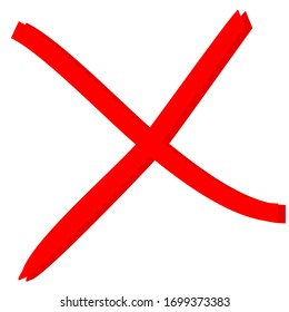 red cross design. Buttons to choose, decision, web. Error symbol, tick, wrong and stop, failed.