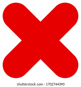 diseño de cruz roja. Botones para elegir, decisión, web. Error de símbolo, marca, error y parada.