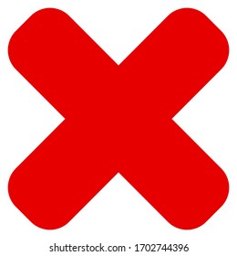 red cross design. Buttons to choose, decision, web. Error symbol, tick, wrong and stop, failed.