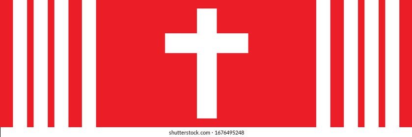 red cross design representing Jesus alive