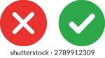 Red cross and green check mark icons for correct and incorrect choice selection