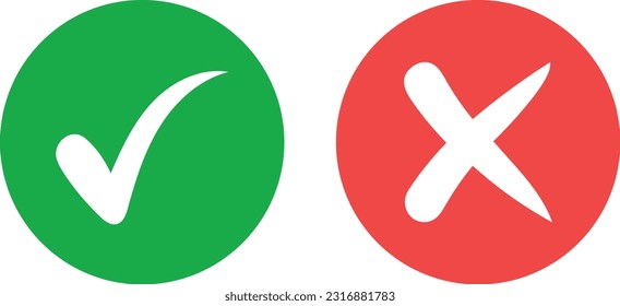 cruz roja y marca de graduación verde