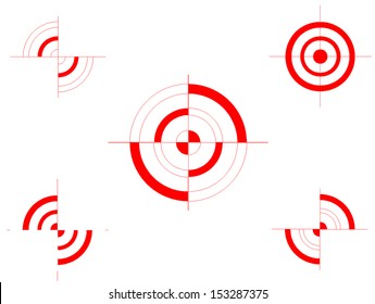 Red Cross hairs set.