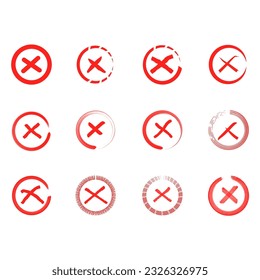 red cross icon.Set of simple icons in flat style