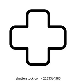 Icono de la Cruz Roja Ilustración del diseño del símbolo del vector