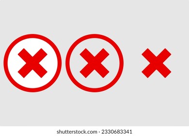 Red cross icons set: Collection of icons featuring the red cross symbol