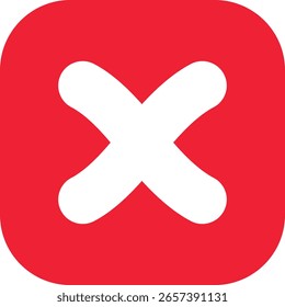 Icono de la marca de la cruz roja. Símbolos de la cruz roja en negrita. Iconos médicos y de emergencia. Botones incorrectos. símbolo de elección de voto incorrecto
