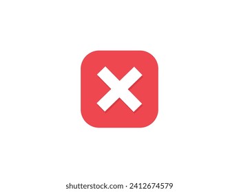Red Cross Mark Icon Vector
