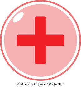 Red cross medical symbol. Illustration for a healthcare