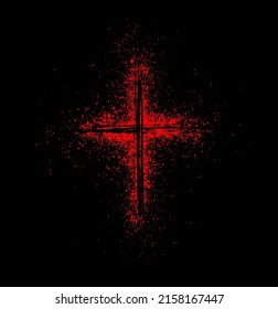 Cruz Roja. Religión. Ilustración del vector