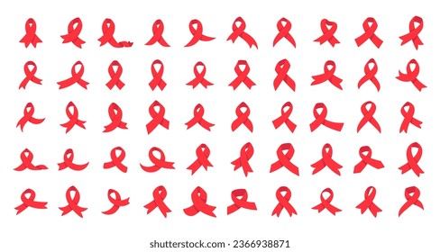 red cross ribbon World Aids Day awareness campaign sign prevention of communicable diseases