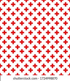 Red Cross Seamless Pattern Design