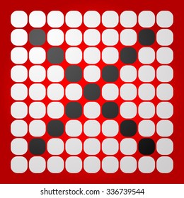 Red cross, x shape, x letter for restriction, remove, delete themes.
