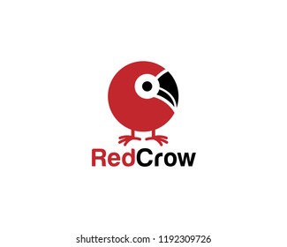 Red Crow Icon Logo