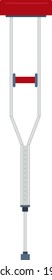 Red crutches, illustration, vector on a white background.