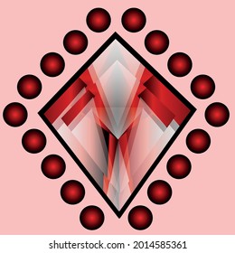 red crystal vector ilustration desing