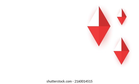 cristales rojos sobre fondo blanco, vector